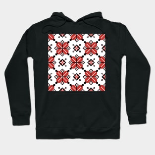 Seamless Pattern with Ornamental Composition Inspired by Ukrainian Traditional Embroidery Hoodie